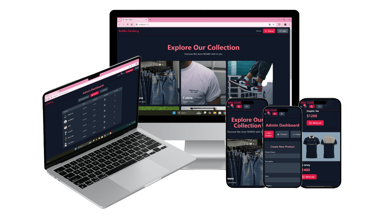 RoMio - E-Commerce Store & Admin Dashboard preview